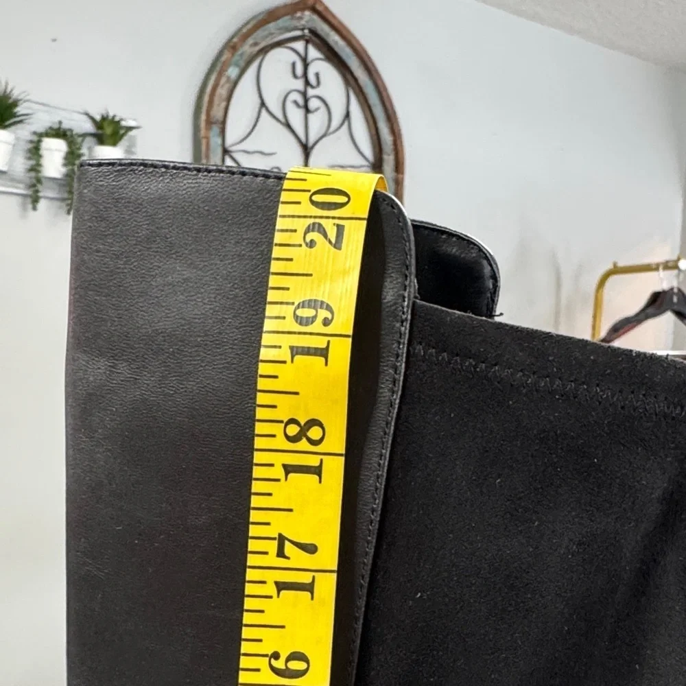 Alfani leather Black tall Boots with stretchy calf NEW 5.5